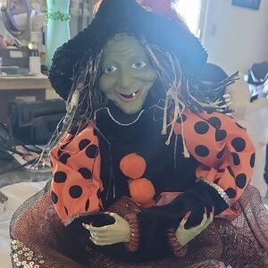 Spooky Witch Kids Costume - Black and Orange